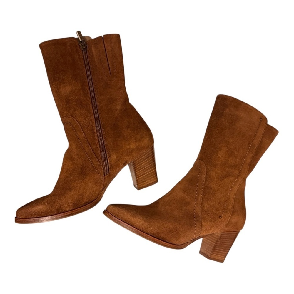 Italeau Posey Heeled Boot in Waterproof Suede NIB - Picture 4 of 7